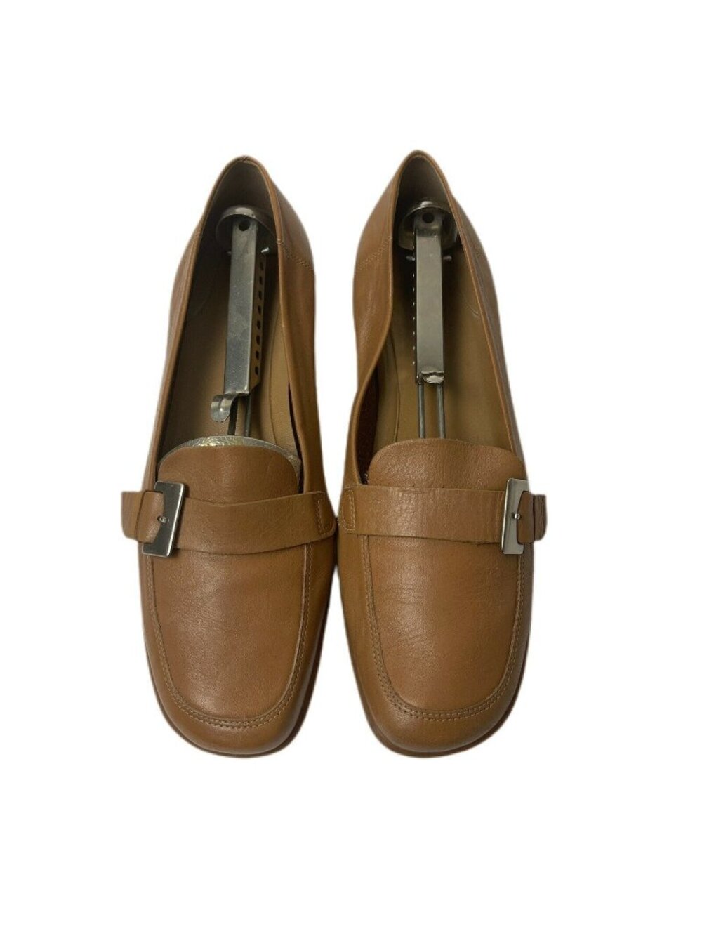 Enzo Angiolini Size 9.5 Camel Leather Buckle Loafer